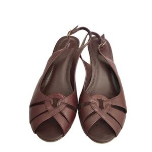 Marks & Spencer Burgundy Slingbacks